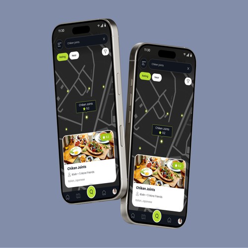 Mobile app design for food delivery