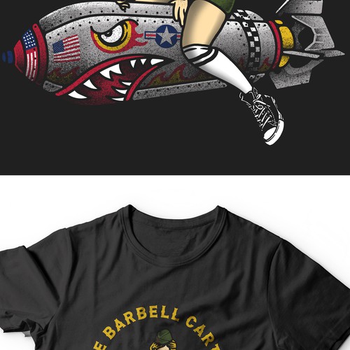 tshirt design for the barbell cartel