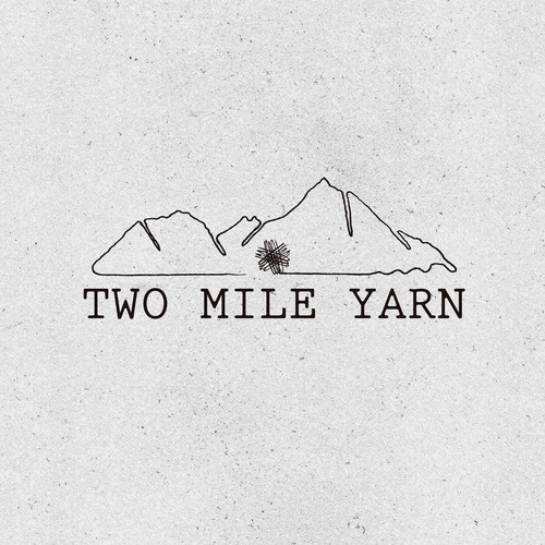 hipster/vintage logo for Two Mile Yarn
