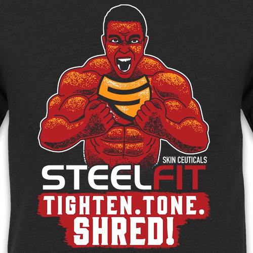 Steel Fit T-shirt Shirt Tighten.Tone.Shred!