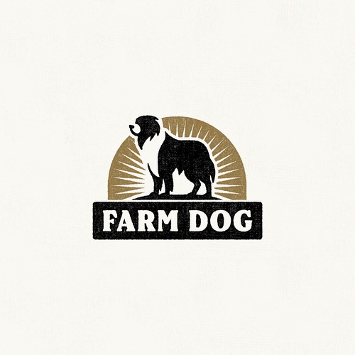 Podcast logo for a show focused on farm dogs