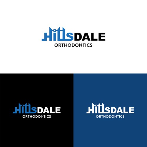 simple modern logo for a small town orthodontist