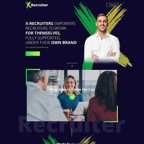 X-Recruiter Landing Page 