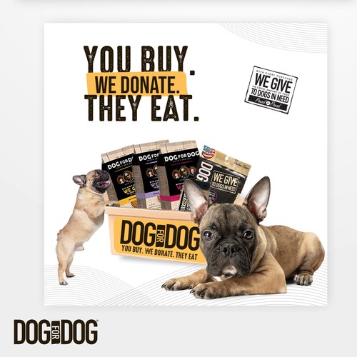 Dog food website banner to appeal to dog lovers