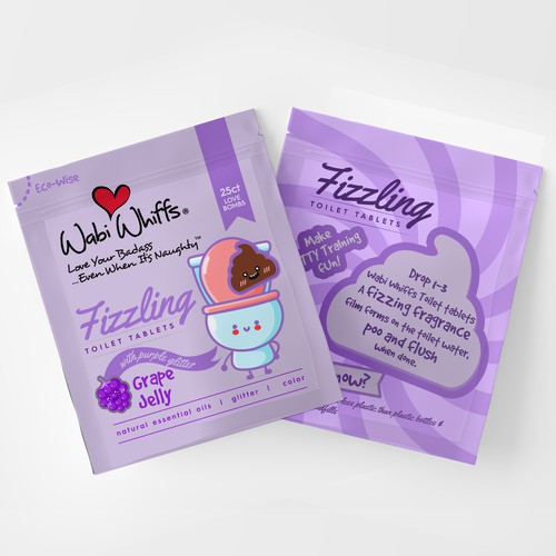 Grape Jelly Fizzling toilet tablets