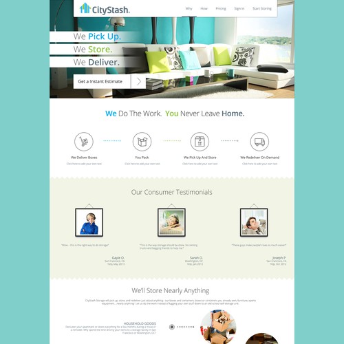 Straightforward but beautiful redesign for CityStash!