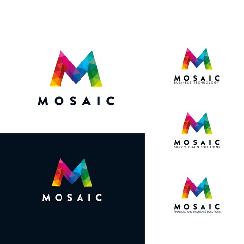 The synergistic logo and branding for Mosaic of companies and services