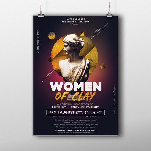 Unique, Eye-Catching Poster for Outdoor Greek Theatrical Production