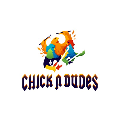 Logo Design for Chick n Dudes kids rock band