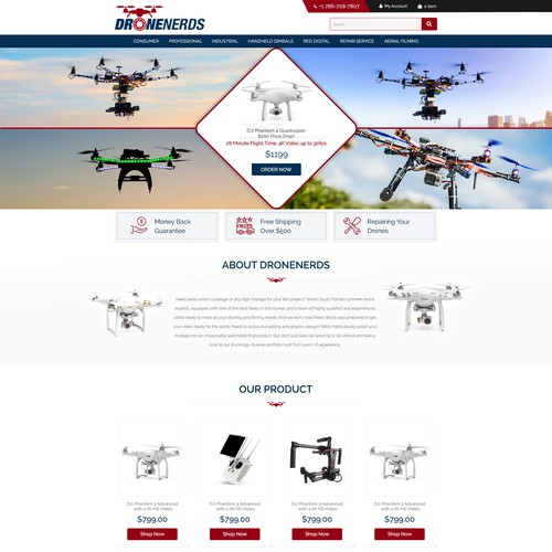 Drone Nerds - Web Design