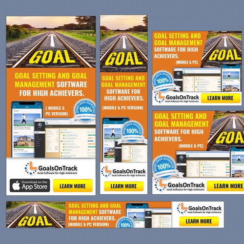 Banner ads for Goal Setting Software