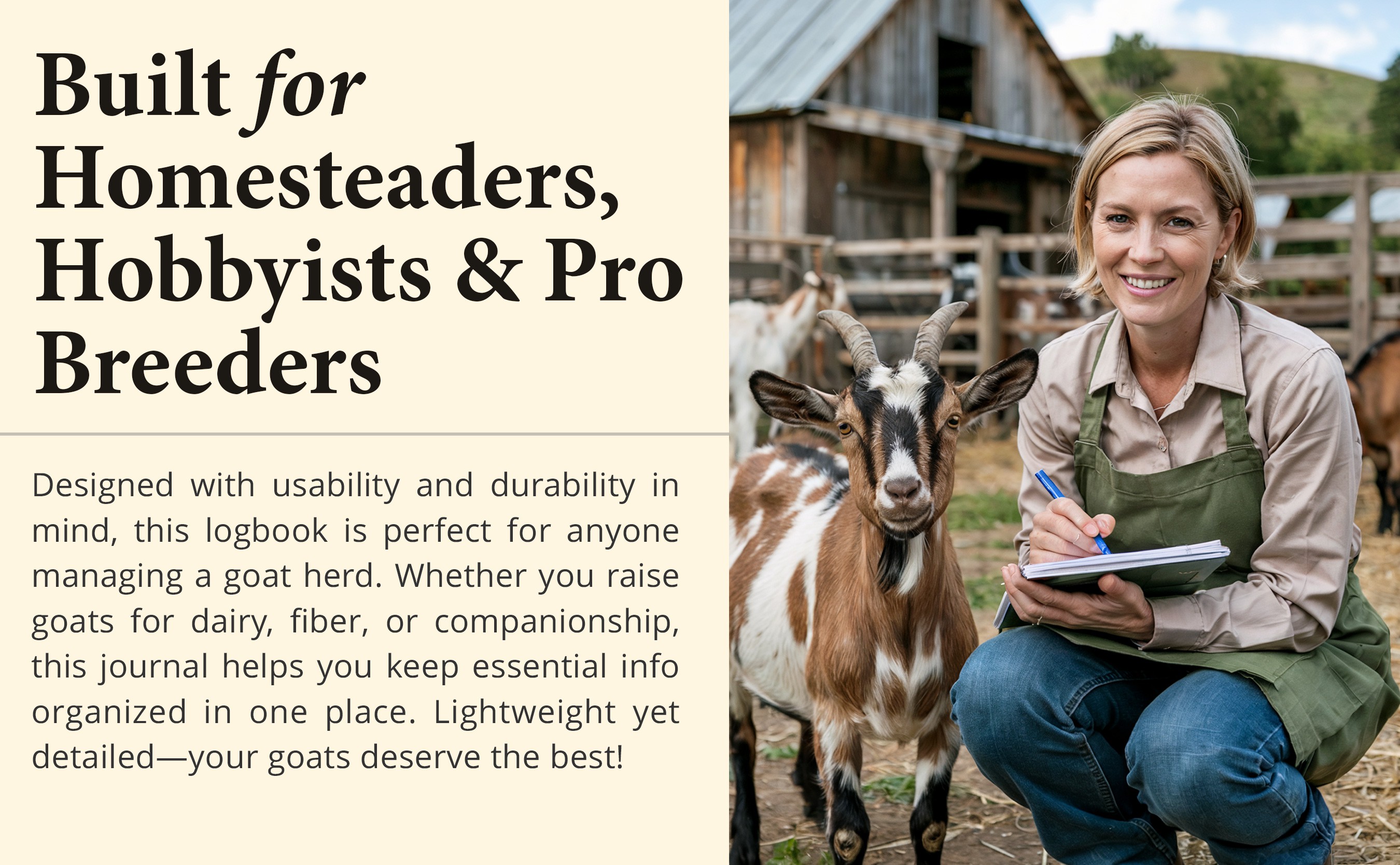 A+ Content - Goat Record Keeping Logbook