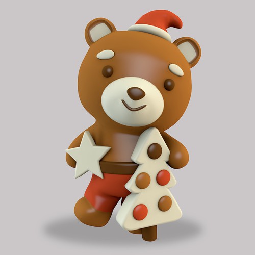 3D design for a chocolate bear