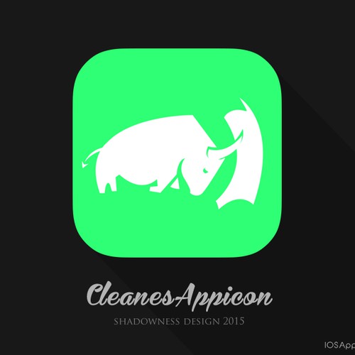 Cleanes App-Icon - Motiv roter Stier