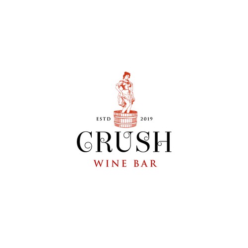 Quirky Illustration for Crush Wine Bar