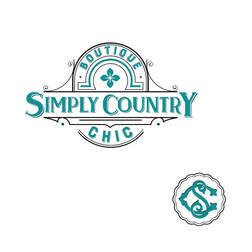 Create a vintage style logo for a southern boutique & gift shop