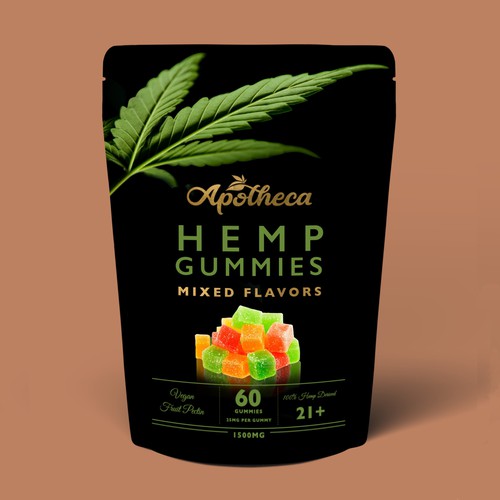 Packaging for Assorted Flavor Hemp Gummies.