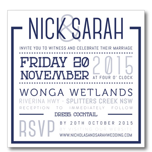 Marriage Modern Invitation