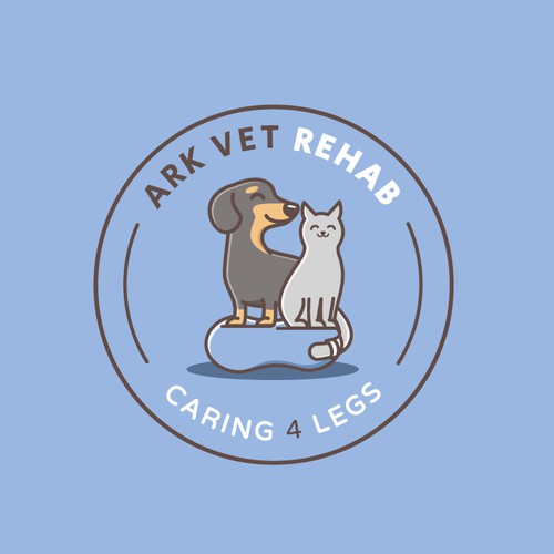 Cute logo for a pet rehab facility 