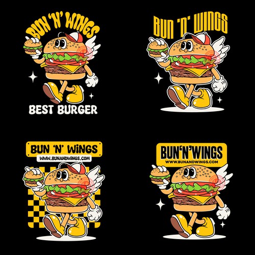 Retro Burger Character
