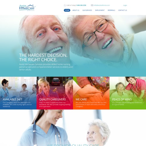 Home Care Service Website Design