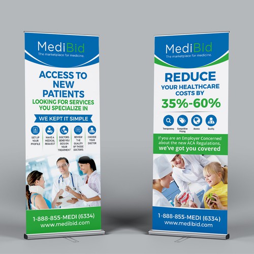 Pop up banners for healthcare trade show