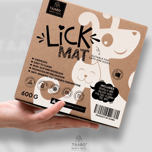 A modern design for a lick mat