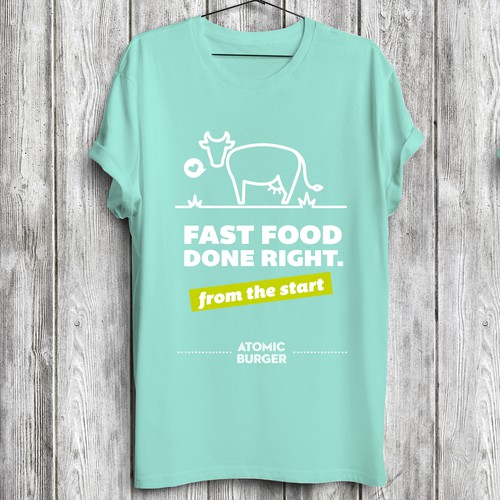 T-shirt for burger fast food