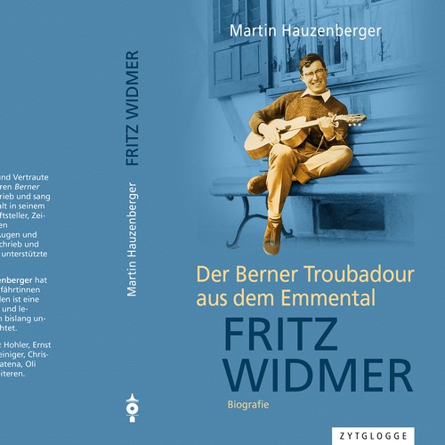 Book cover for the biography of a musician