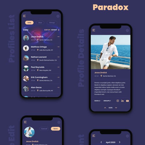 Design for a nightclub app