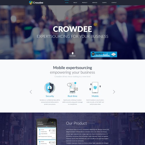 Web design for Mobile crowdsourcing platform