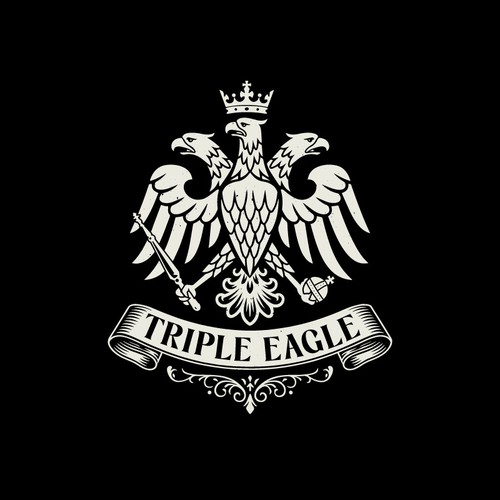 Triple eagle vintage coat of arms logo