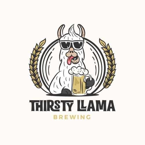 Thirsty llama