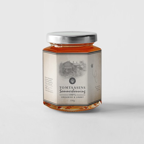 Label honey glass