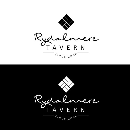 Hotel logo, clean logo, brick, black and white logo, restaurant logo