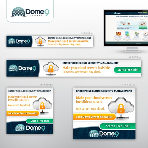 Banner ads for Dome9 Security