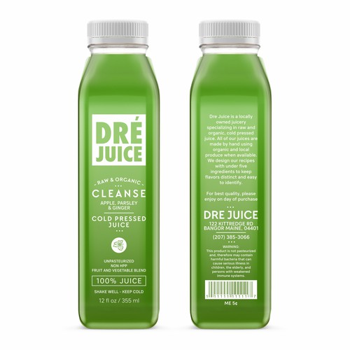 Label design for juice