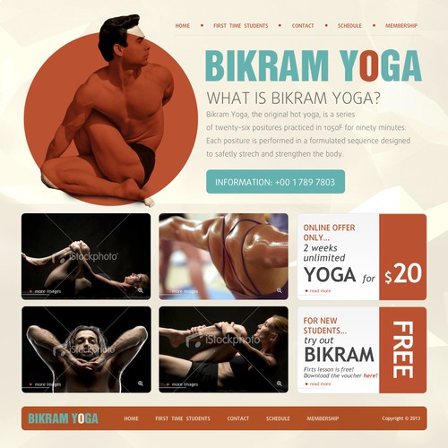 Bikram Yoga Fullerton needs a new website design
