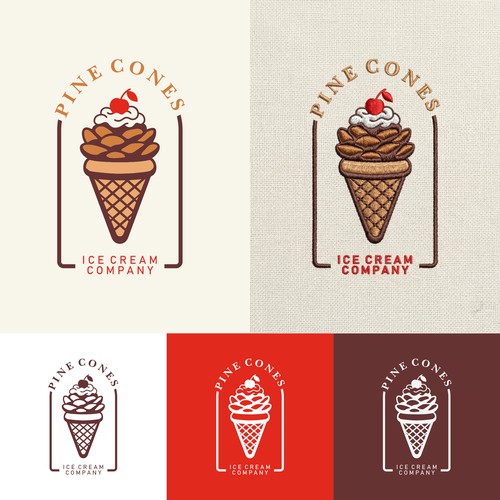Pine Cones Ice Cream Logo