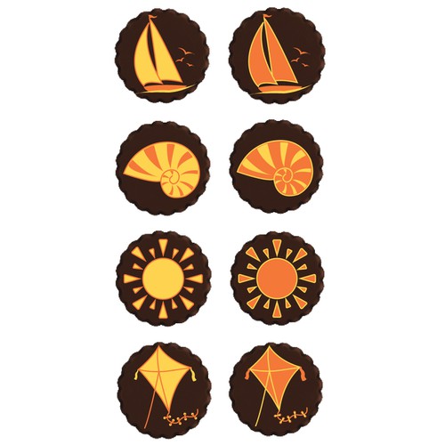 Simple summer themed icons