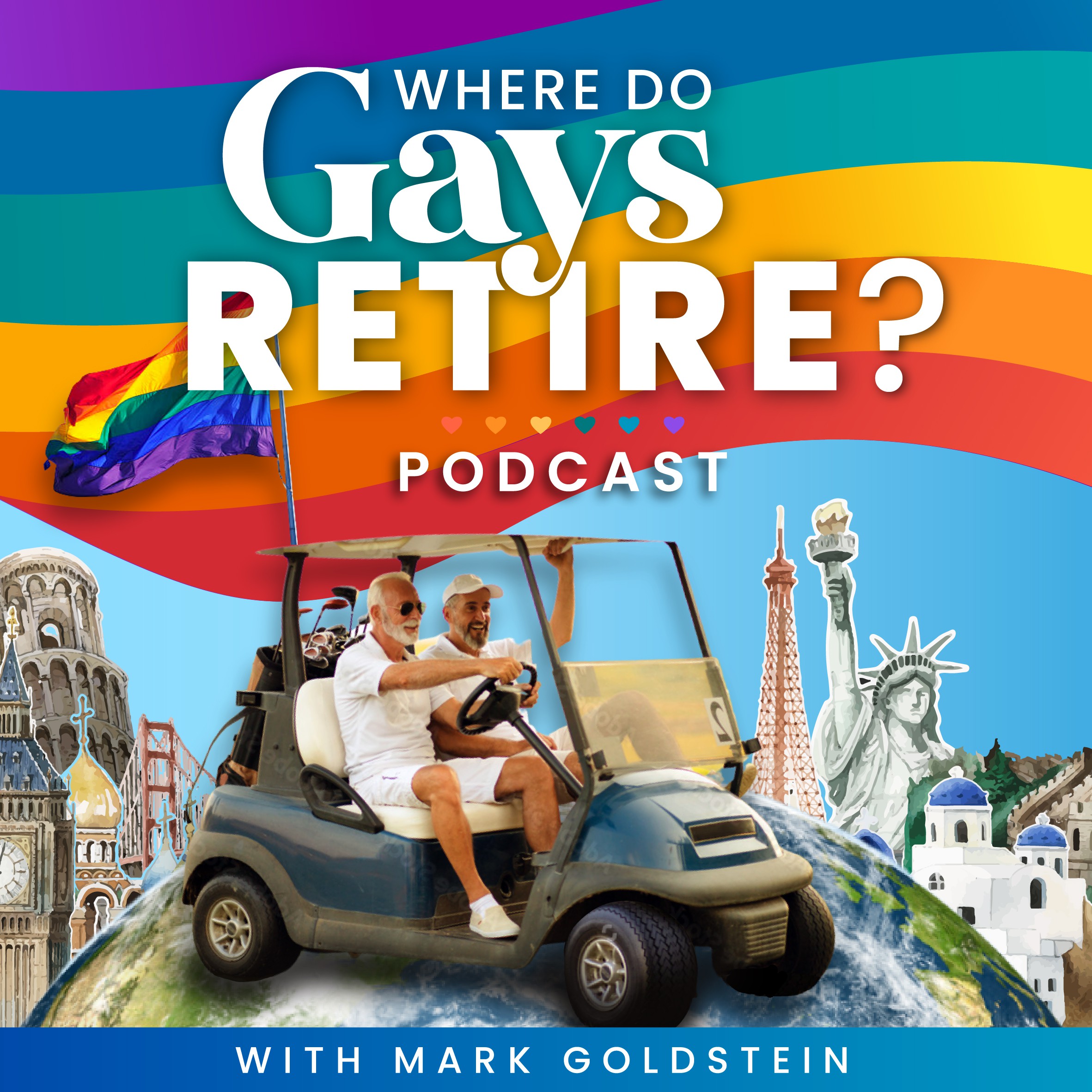 Design A Podcast Cover for "Where Do Gays Retire?