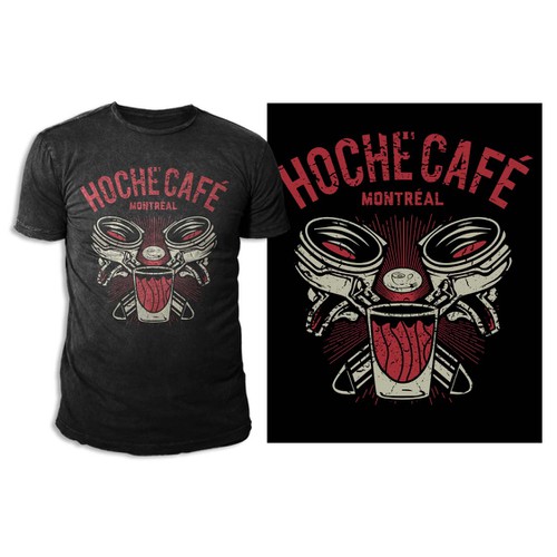 Create a unique t-shirt for Hoche Café in Montréal