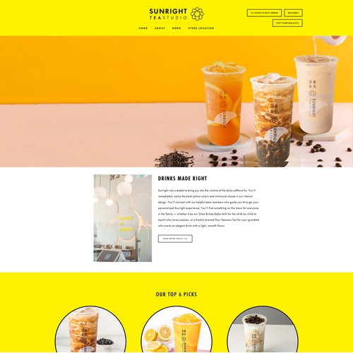 Website Design for Sunright Tea Studio