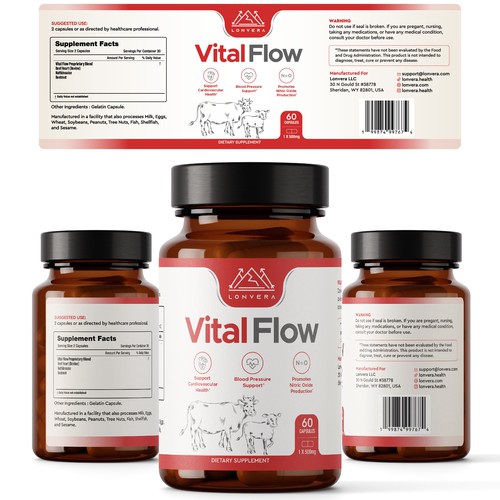 Supplement Brand Label Design