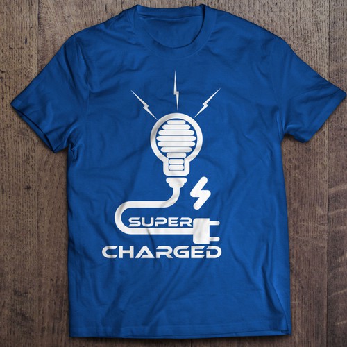 "Super Charged" T-Shirt Design - For Fans Of Electric Cars