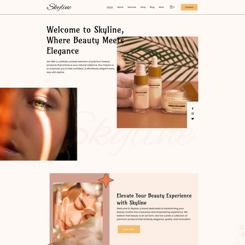 Skyline - Squarespace Custom Beauty Website