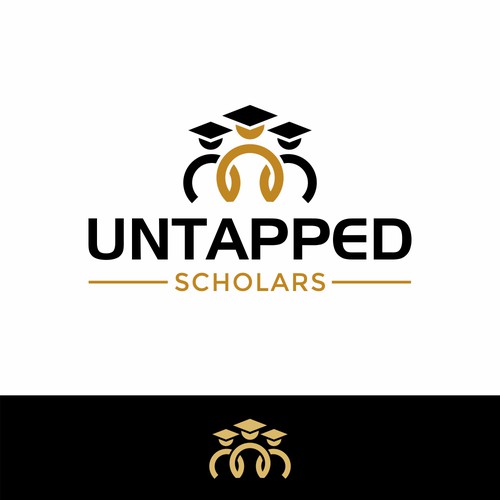 An iconic and innovation logo for UNTAPPED SCHOLARS