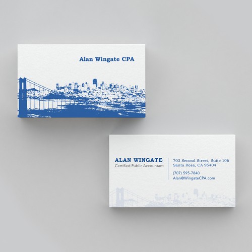 Name card design for Alan Wingate CPA