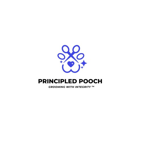 Logo for dog grooming service