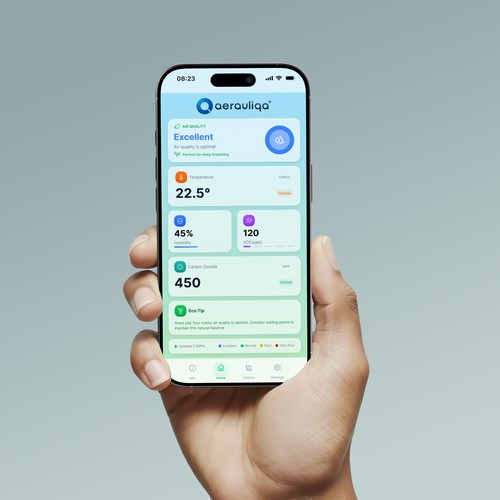 App for IAQ monitor device